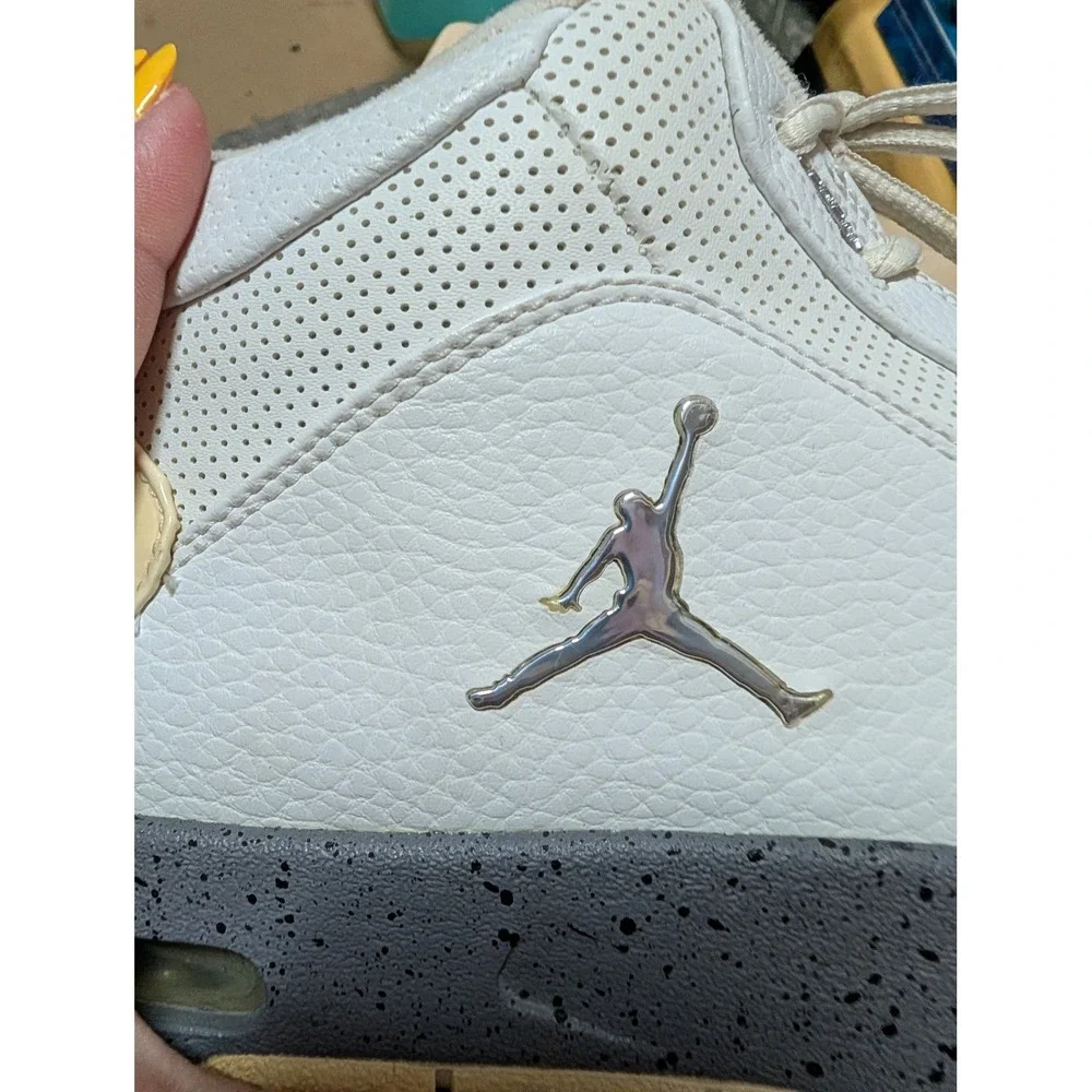 Jordan Flight 23 Mens Basketball Shoes White Cream Grey Speckled 317820-110